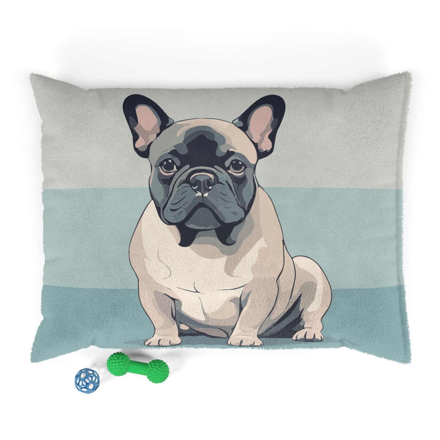 Medium dog bed featuring a modern French bulldog.