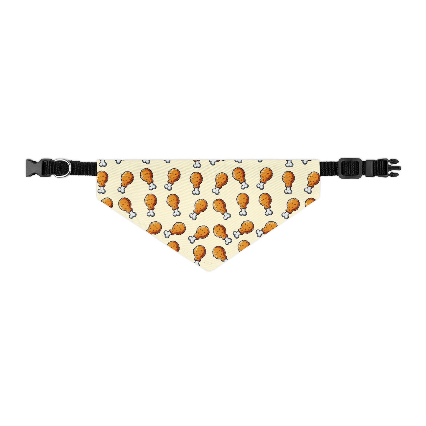 Small fried chicken dog bandana collar.